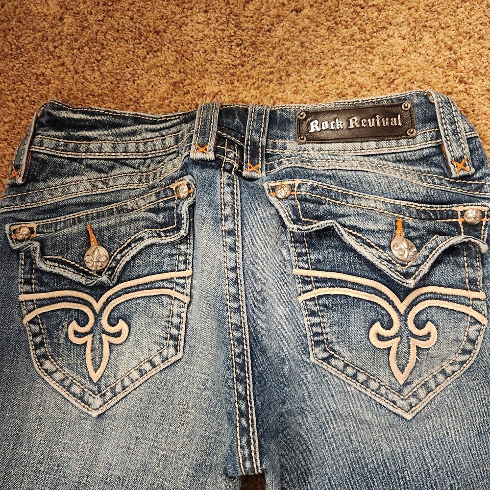 Rock Revival Stephanie Bootcut Jeans, low rise